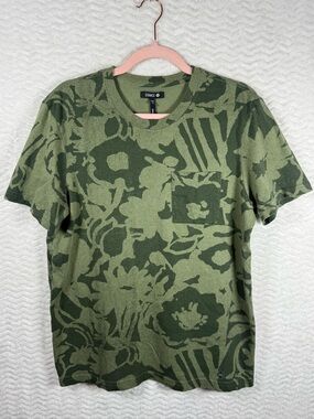 Stance Men's Olive Green Floral Jacquard Pocket Tee
